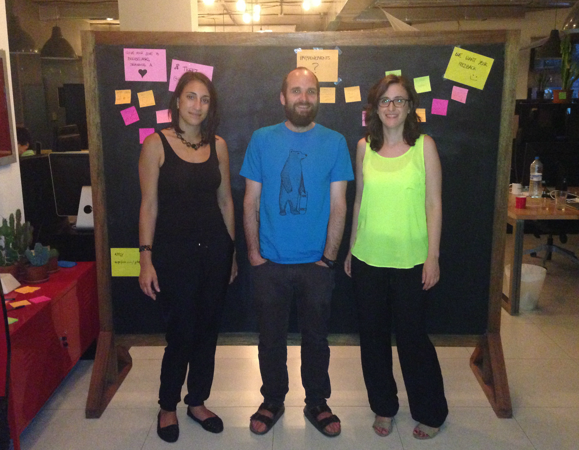 Matt with the Typeform team, Aida Manna (Left) and Gloria Hornero (Right)